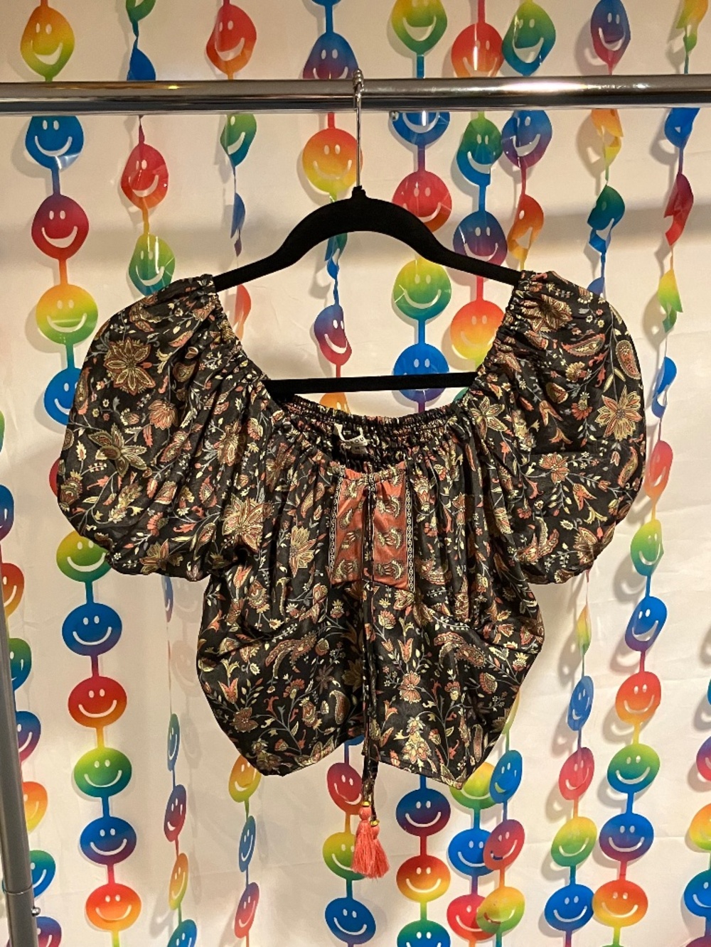 NWT Earthbound Trading Co. Paisley Floral Crop Top (Medium)